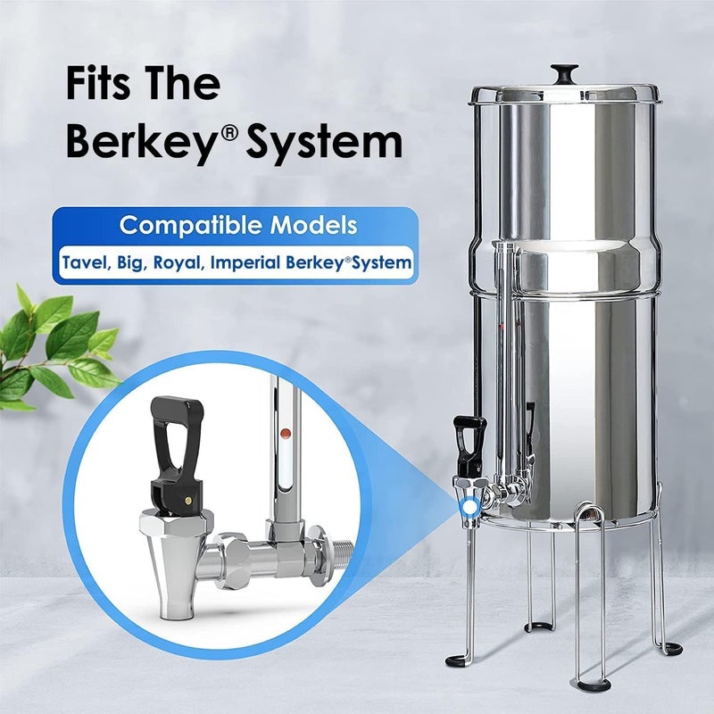 Waterdrop Sight Glass Spigot, Replacement for The Berkey® Gravity-Fed Water Filtration System, Clear View Water Level with Red Floating Ball, Durable Metal Material - Image 1